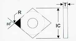 Square Diamond Cutting Insert