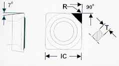 Square Diamond Cutting Insert