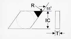 Diamond-shaped Diamond Cutting Insert